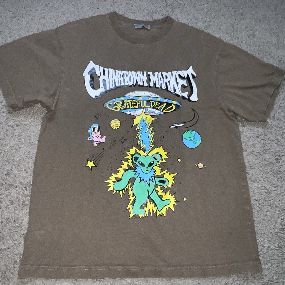 Chinatown Market Grateful Dead T‎ Shirt Men's M Brown Short Sleeve Space Bears